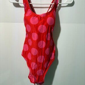 NWT Kate Spade Polka Dot One-Piece Swimsuit - Red and Pink size Large